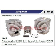 Cilindro pistone segmenti HUSQVARNA motosega 262 262XP R170336 | NewgardenParts.com