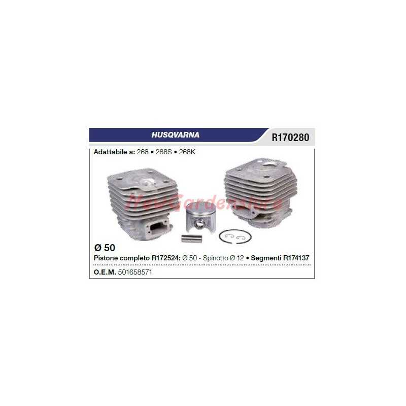 HUSQVARNA chainsaw 268 268S 268K R170280 piston piston ring cylinder
