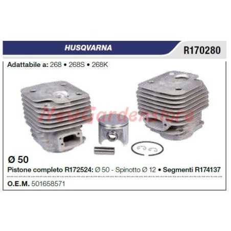HUSQVARNA chainsaw 268 268S 268K R170280 piston piston ring cylinder | NewgardenParts.com