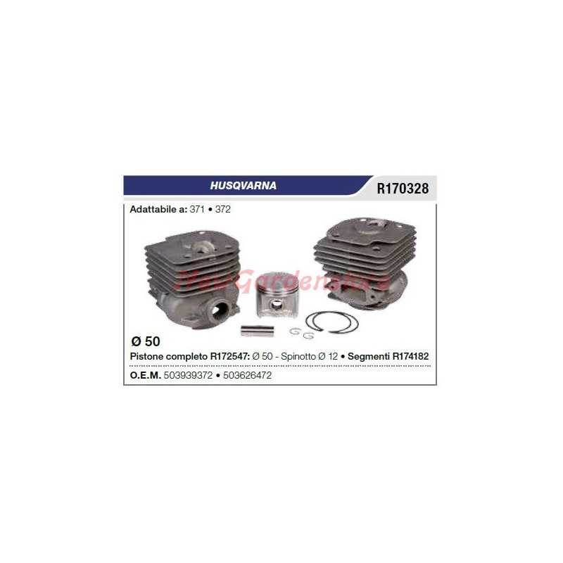 Segments de piston cylindre HUSQVARNA tronçonneuse 371 372 R170328