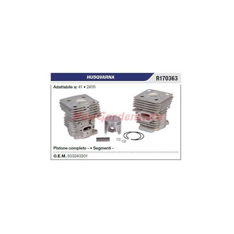 Cilindro pistone segmenti HUSQVARNA motosega 41 241R R170363
