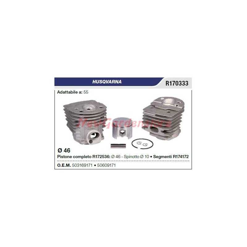 Cilindro pistone segmenti HUSQVARNA motosega 55 R170333