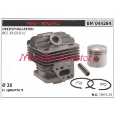 Cilindro pistone segmenti IKRA motore decespugliatore BCE 33 (32.6cc) 044294 | NewgardenParts.com