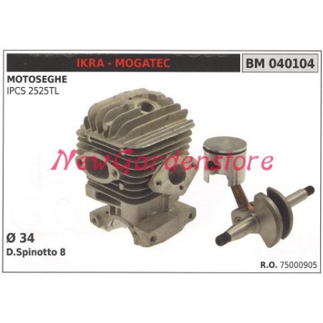 Cilindro pistone segmenti IKRA motore motosega IPCS 2525TL 040104 | NewgardenParts.com