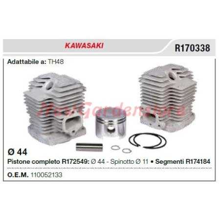 KAWASAKI brushcutter TH48 piston cylinder segments R170338 | NewgardenParts.com