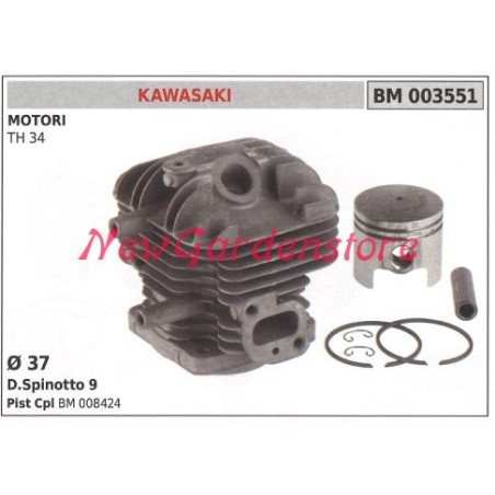 Cilindro pistone segmenti KAWASAKI motore decespugliatore TH 34 003551 | NewgardenParts.com