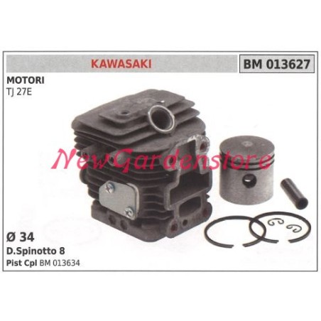 Cilindro pistone segmenti KAWASAKI motore decespugliatore TJ 27E 013627 | NewgardenParts.com