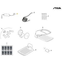 Alimentation externe 4 Ah ORIGINAL STIGA a5000 rtk robot tondeuse 118204159/0