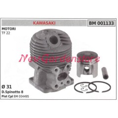 Cilindro pistone segmenti KAWASAKI motore tagliasiepe TF 22 001133 | NewgardenParts.com