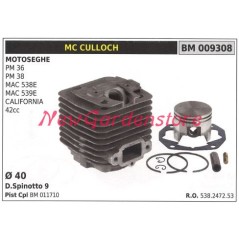 Cilindro pistone segmenti MC CULLOCH motore motosega PM 36 38 009308 | NewgardenParts.com