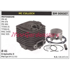 Cilindro pistone segmenti MC CULLOCH motore motosega PM 40 474 484 538247254 | NewgardenParts.com