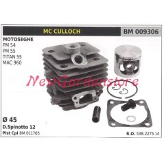 Cilindro pistone segmenti MC CULLOCH motore motosega PM 54 55 TITAN 55 009306 | NewgardenParts.com