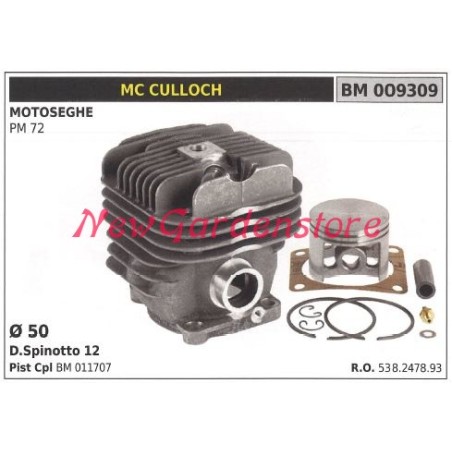 Cilindro pistone segmenti MC CULLOCH motore motosega PM 72 009309 | NewgardenParts.com