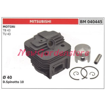 Cilindro pistone segmenti MITSUBISHI motore decespugliatore TB 43 TU 43 040445 | NewgardenParts.com