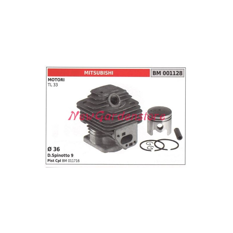 Cilindro pistone segmenti MITSUBISHI motore decespugliatore TL 33 001128