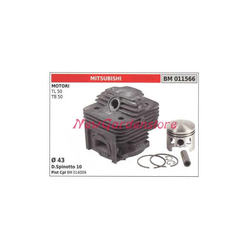 Cilindro pistone segmenti MITSUBISHI motore decespugliatore TL 50 TB 50 011566