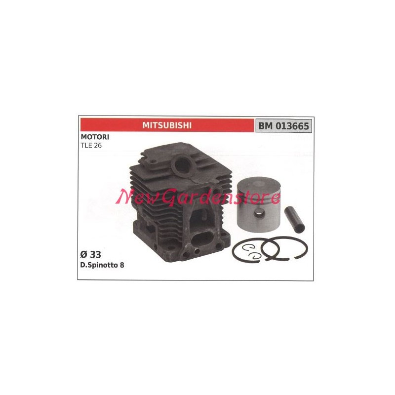 Cilindro pistone segmenti MITSUBISHI motore decespugliatore TLE 26 013665