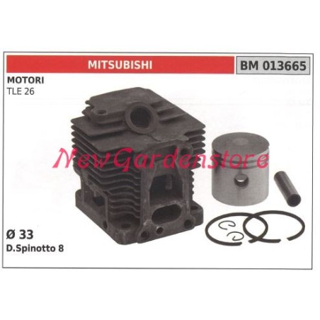 Cilindro pistone segmenti MITSUBISHI motore decespugliatore TLE 26 013665 | NewgardenParts.com