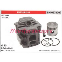 Cilindro pistone segmenti MITSUBISHI motore decespugliatore TUE 26FD 027970 | NewgardenParts.com