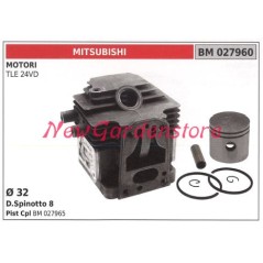 Cilindro pistone segmenti MITSUBISHI motore tagliasiepe TLE 24VD 027960 | NewgardenParts.com