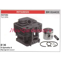 Cilindro pistone segmenti MITSUBISHI motore tagliasiepe TLE 33FA 014433 | NewgardenParts.com