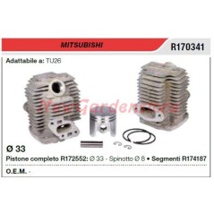 Cilindro pistone segmenti MITSUBISHI tagliasiepe TU26 R170341 | NewgardenParts.com