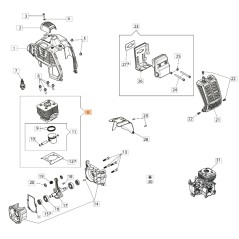 ORIGINAL OLEOMAC Trimmer Freischneider Kolben Zylinder Segmente 61460025 | NewgardenParts.com