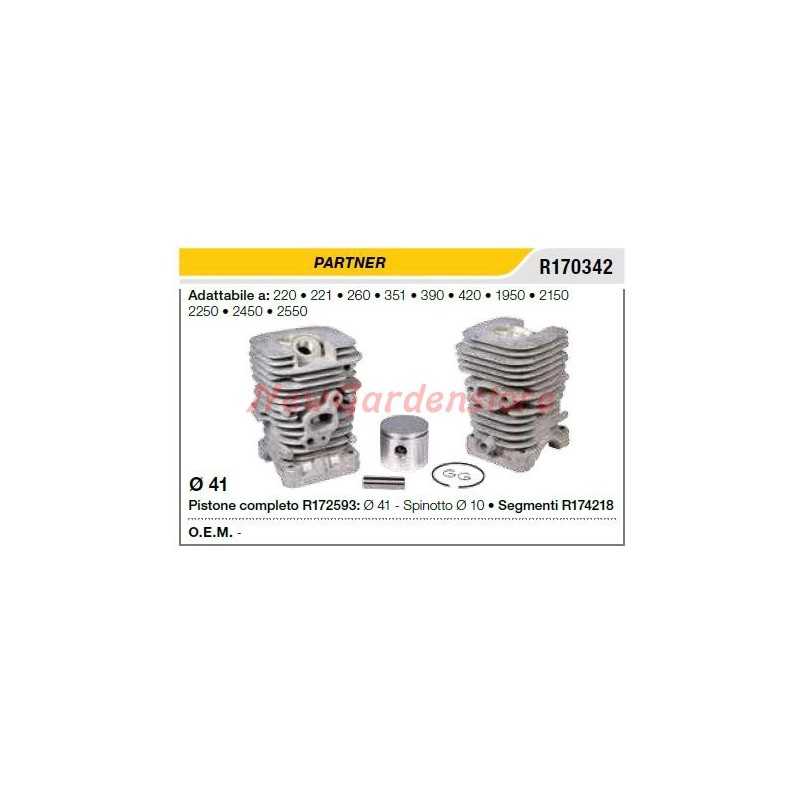 Segments de cylindre de piston PARTNER chainsaw 220 221 260 R170342