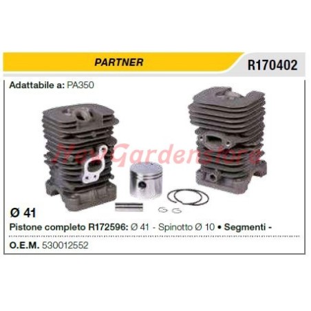 Cilindro pistone segmenti PARTNER motosega PA350 R170402 | NewgardenParts.com