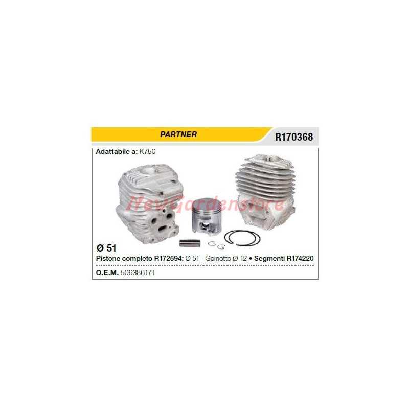 Segments de cylindre de piston PARTNER tronçonneuse K750 R170368
