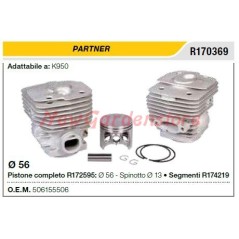 Cilindro pistone segmenti PARTNER troncatore K950 R170369 506155506 - 506155504 | NewgardenParts.com