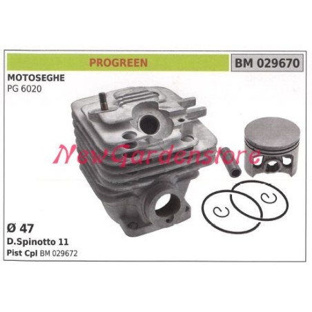 Cilindro pistone segmenti PROGREEN motore motosega PG 6020 029670 | NewgardenParts.com