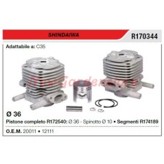 Cilindro de pistón de segmento para desbrozadora SHINDAIWA C35 R170344