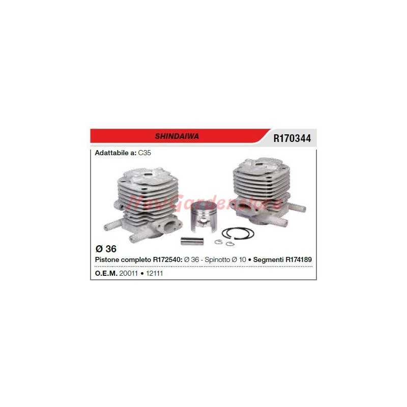 SHINDAIWA C35 débroussailleuse segment cylindre à piston R170344