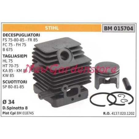 Piston piston cylinder segments STIHL FS 75 80 85 FR brushcutter engine 85 015704 | NewgardenParts.com