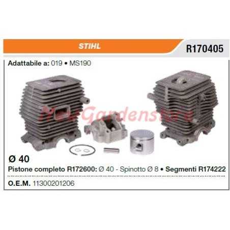 Piston cylinder segments STIHL chainsaw 019 MS190 R170405 | NewgardenParts.com
