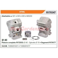 Piston cylinder segments STIHL chainsaw 021 023 025 MS230 R170347 | NewgardenParts.com