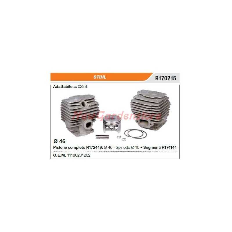 Segmentos de cilindro de pistón Motosierra STIHL 028S R170215