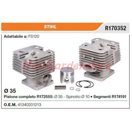 Piston cylinder segments STIHL chainsaw FS120 R170352 | NewgardenParts.com