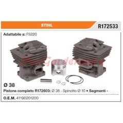 Piston piston cylinder segments STIHL chainsaw FS220 R172533 | NewgardenParts.com