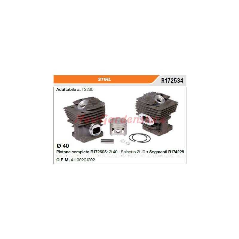 STIHL Compatible FS280 Brush Cutter Cylinder and Piston 41190201202