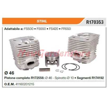 Piston cylinder segments STIHL chainsaw FS500 550 420 550 R170353 | NewgardenParts.com