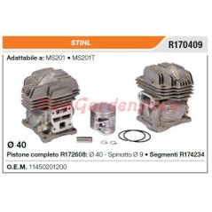 Piston rod cylinder segments STIHL chainsaw MS201 MS201T R170409 | NewgardenParts.com