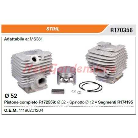 STIHL chainsaw segment piston cylinder MS381 R170356 | NewgardenParts.com