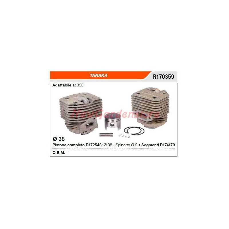 TANAKA débroussailleuse 358 R170359 segments de cylindre à piston