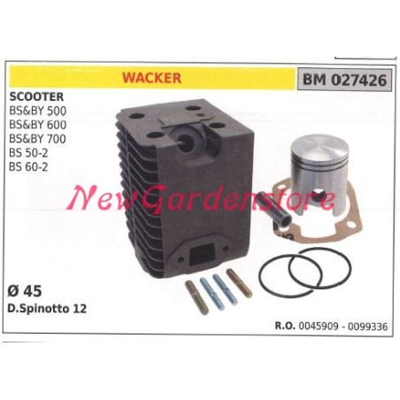 Cilindro pistone segmenti WACKER motore scooter BS&BY 500 600 700 027426 | NewgardenParts.com