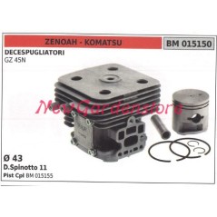 Cilindro pistone segmenti ZENOAH motore decespugliatore GZ 45N 015150 | NewgardenParts.com