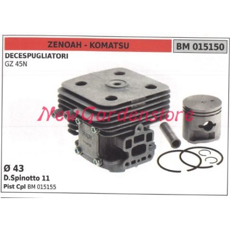 Cilindro pistone segmenti ZENOAH motore decespugliatore GZ 45N 015150 | NewgardenParts.com