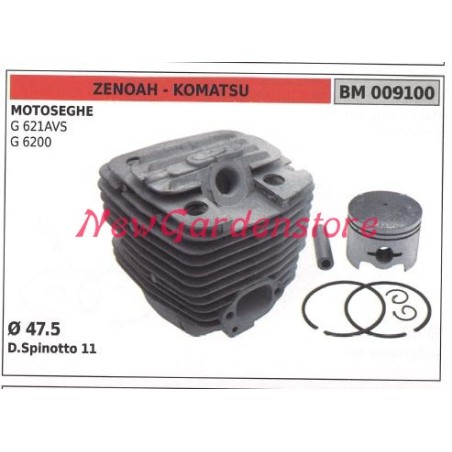 Cilindro pistone segmenti ZENOAH motore motosega G 621AVS 6200 009100 | NewgardenParts.com