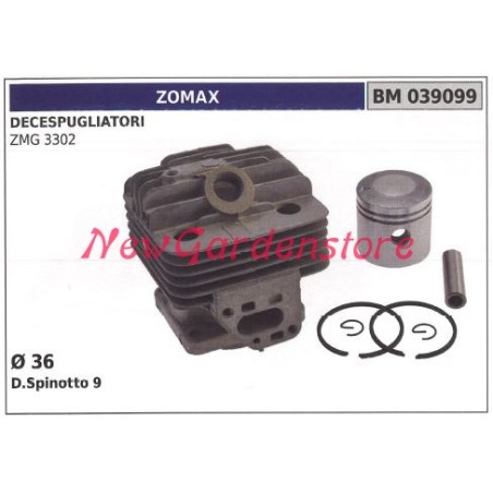 Cilindro pistone segmenti ZOMAX motore decespugliatore ZMG 3302 039099 | NewgardenParts.com